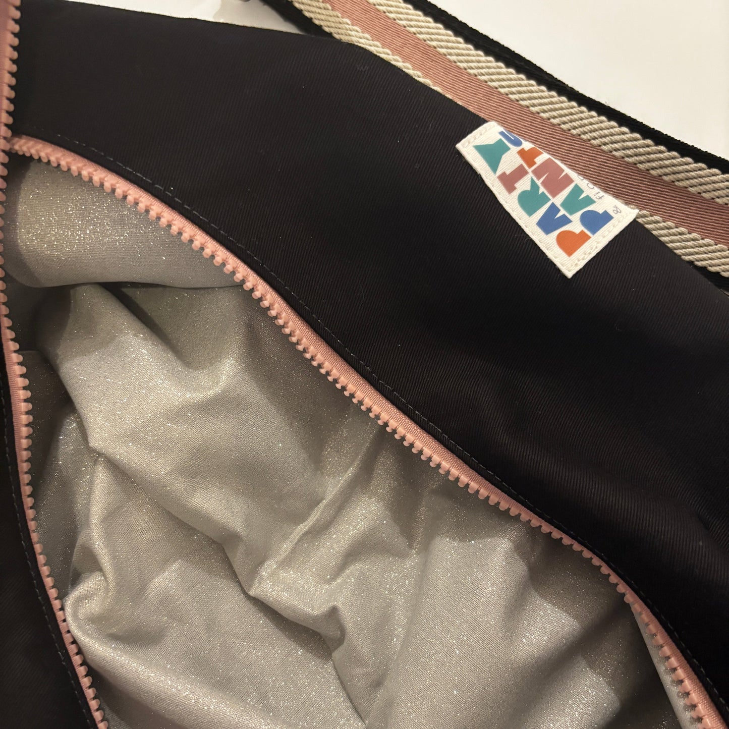 Black and pink moon bag