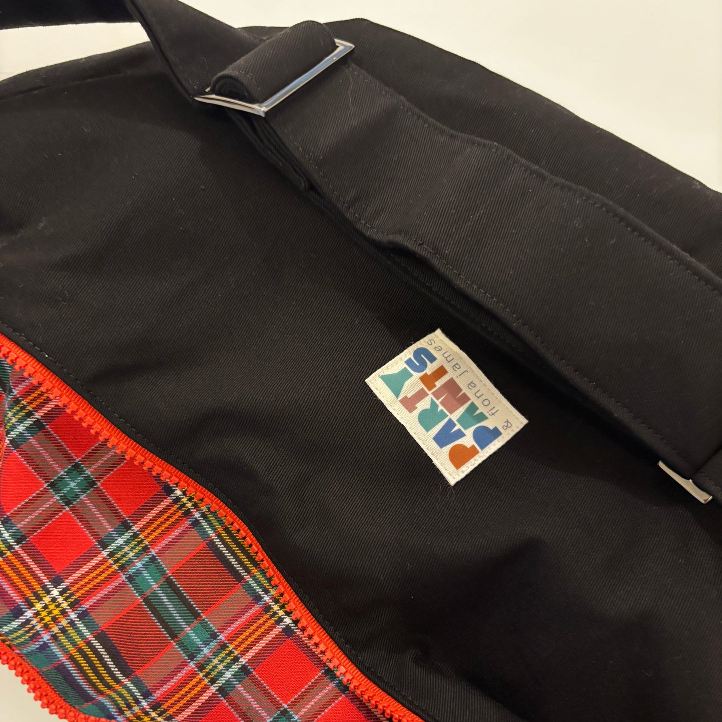 Black and red moon bag