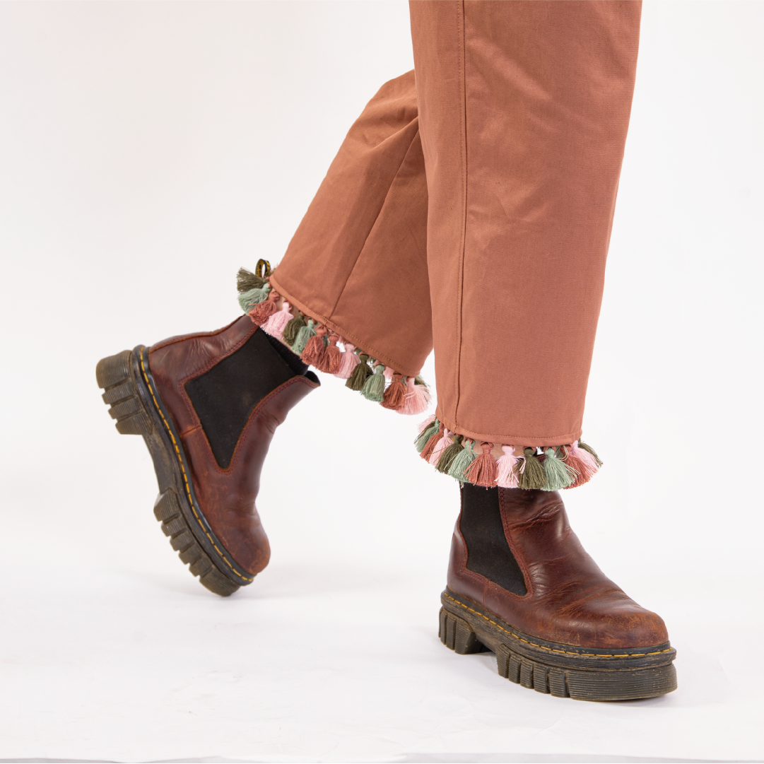 A photo of Amy modelling our 'Worth the tassel' Party Pants