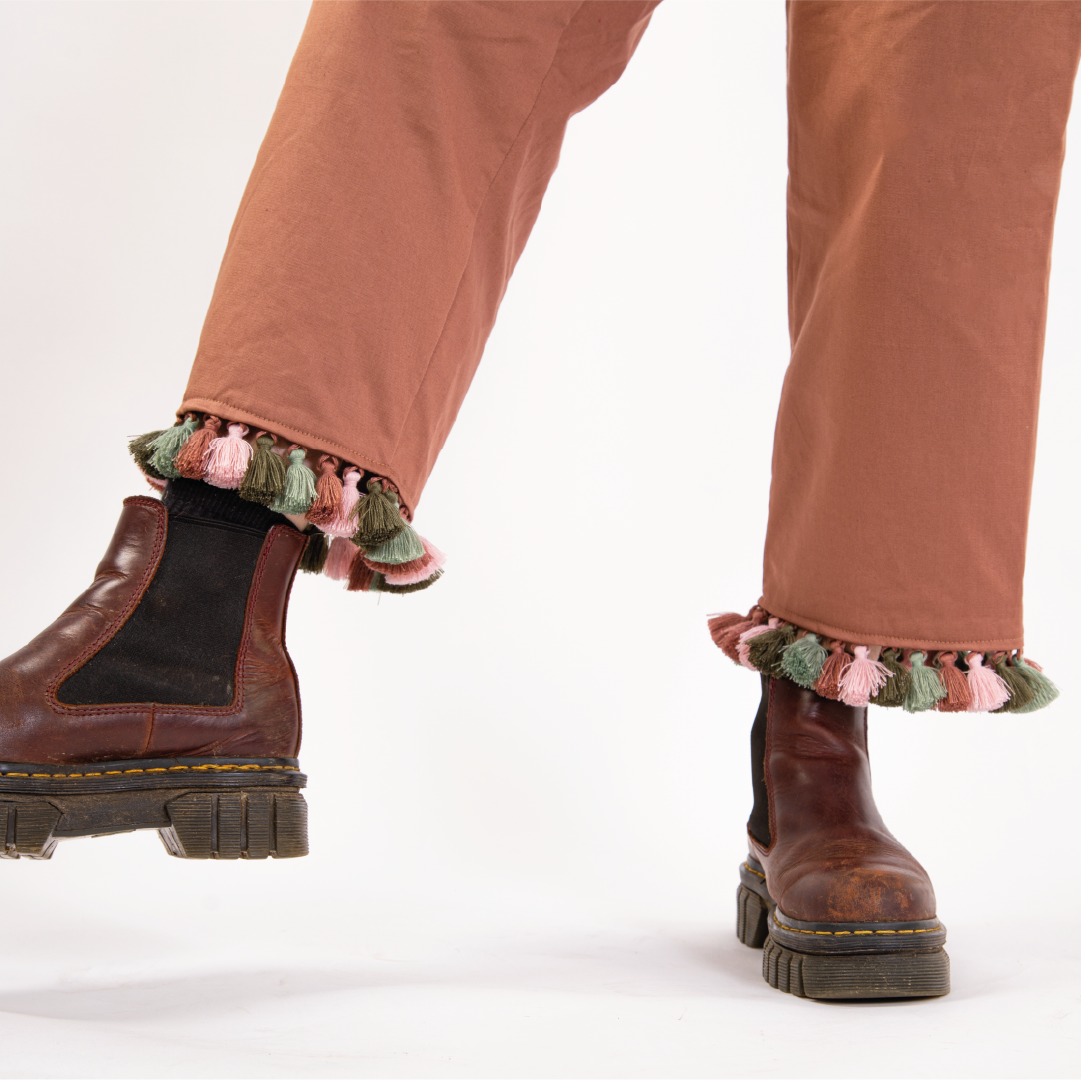 A photo of Amy modelling our 'Worth the tassel' Party Pants