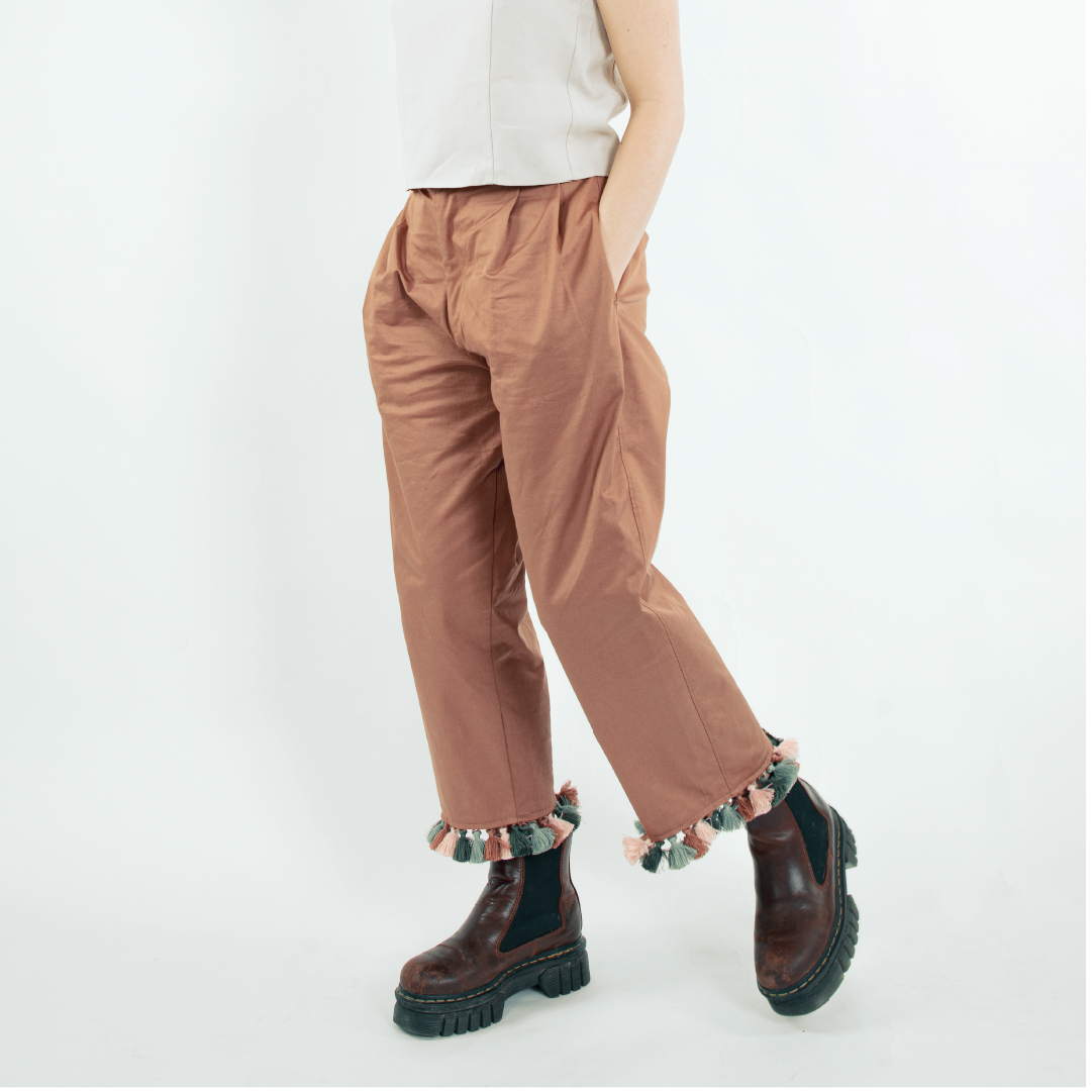 A photo of Amy modelling our 'Worth the tassel' Party Pants