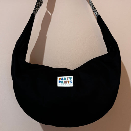 Black and grey moon bag