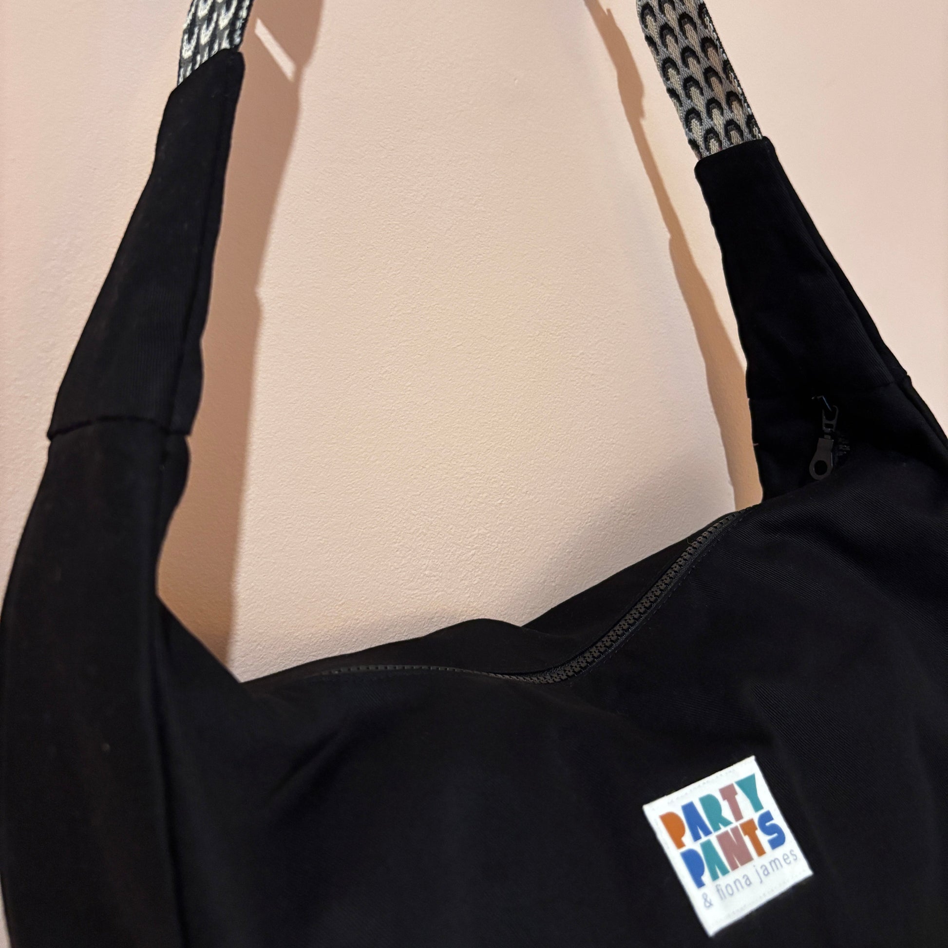 Black and grey moon bag