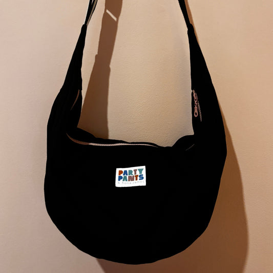 Black and pink moon bag