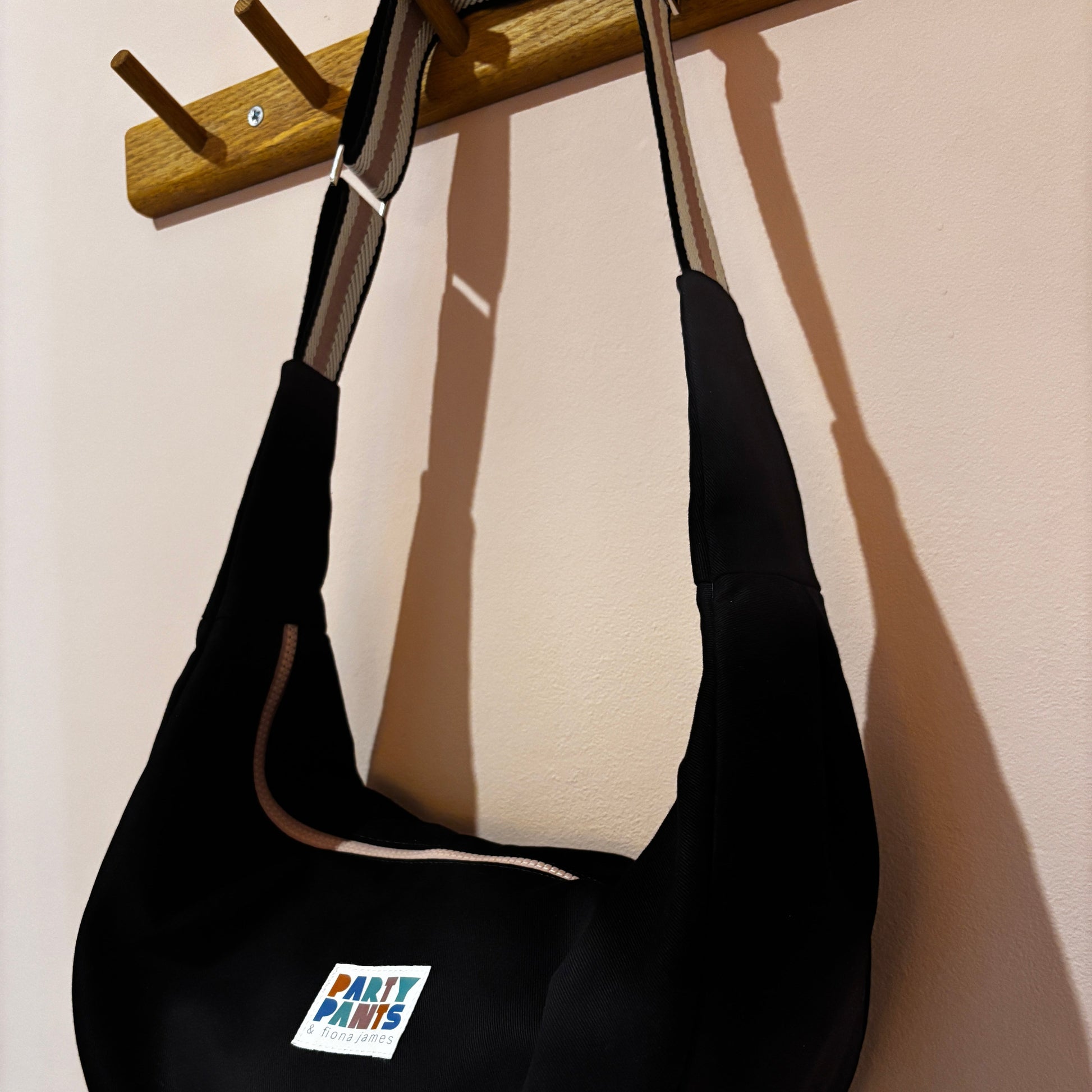 Black and pink moon bag