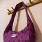 Burgundy heart moon bag