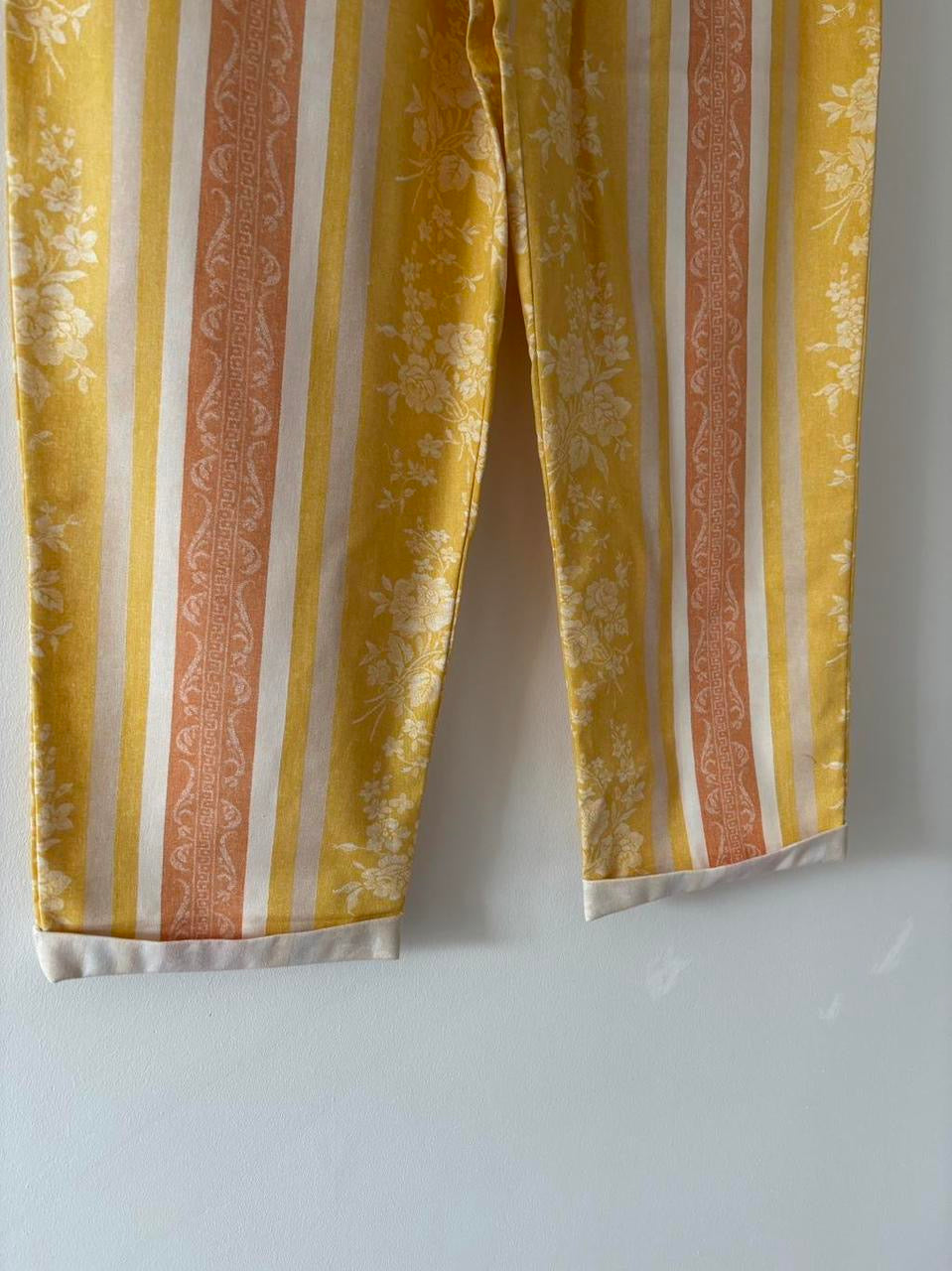 Floral Stripe Trousers 12