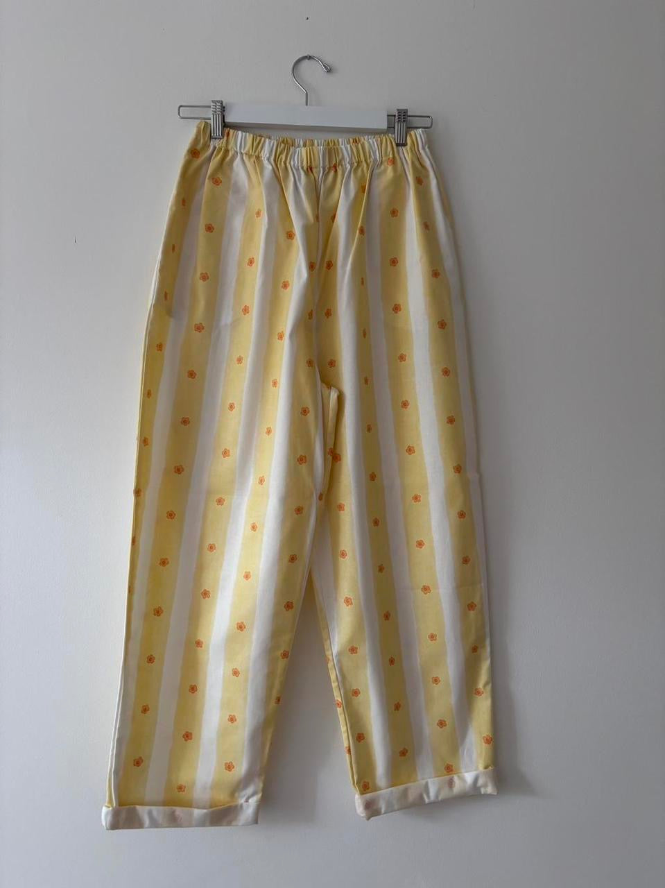 Floral Stripe Trousers 10