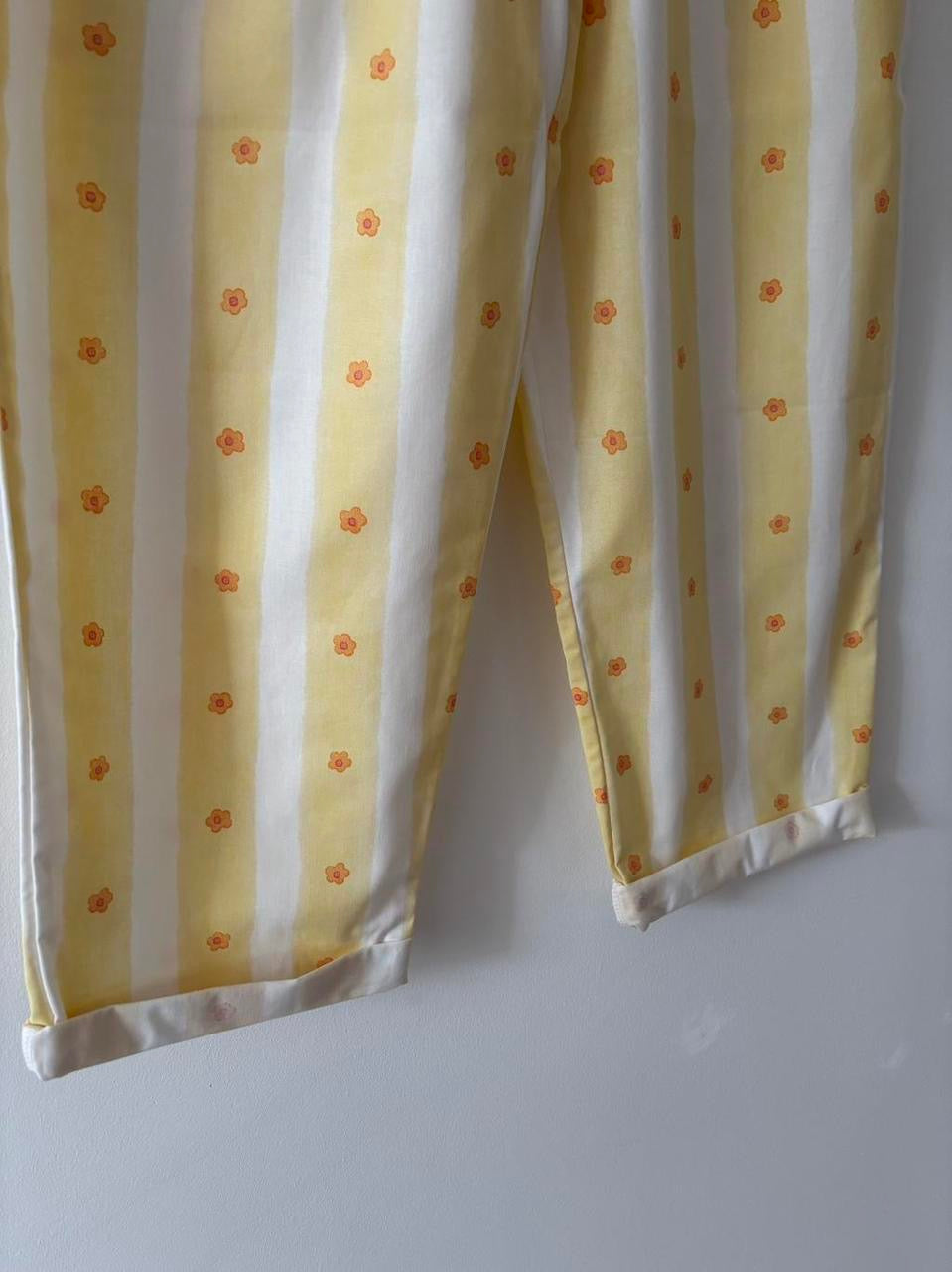 Floral Stripe Trousers 10