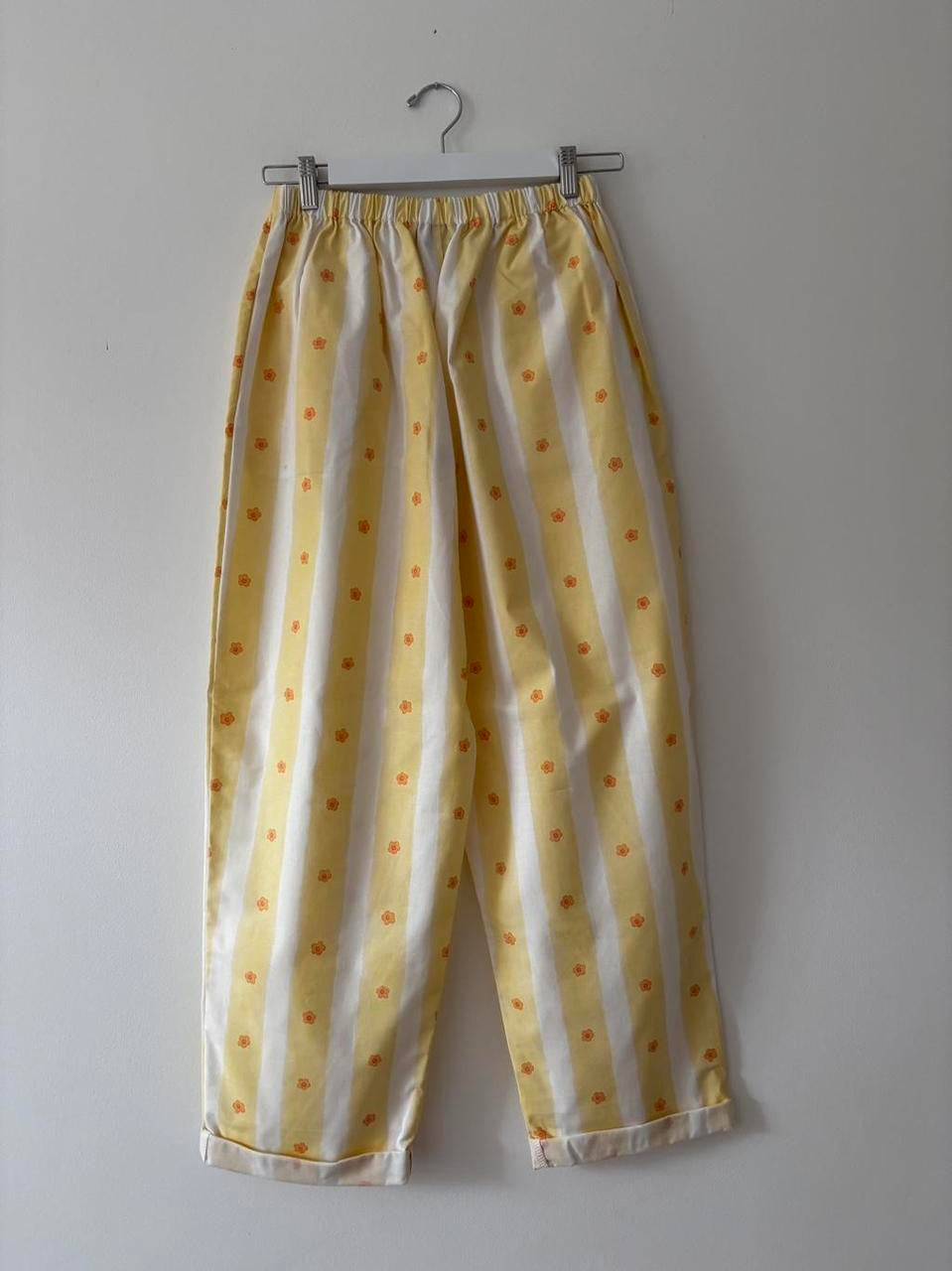 Floral Stripe Trousers 10