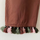 Pink trousers with tassels 8