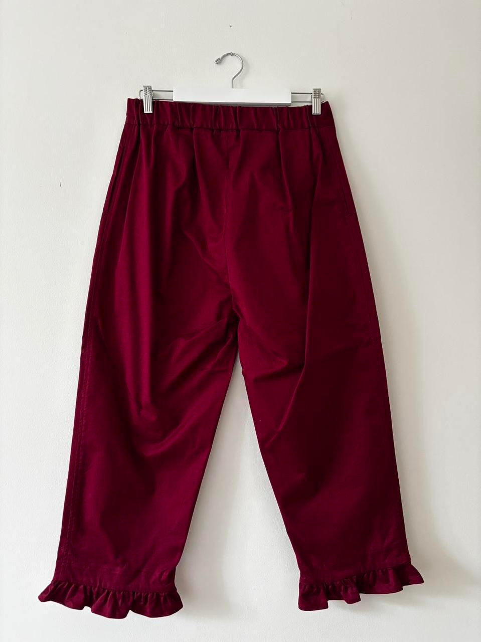 Red trousers with frill 14