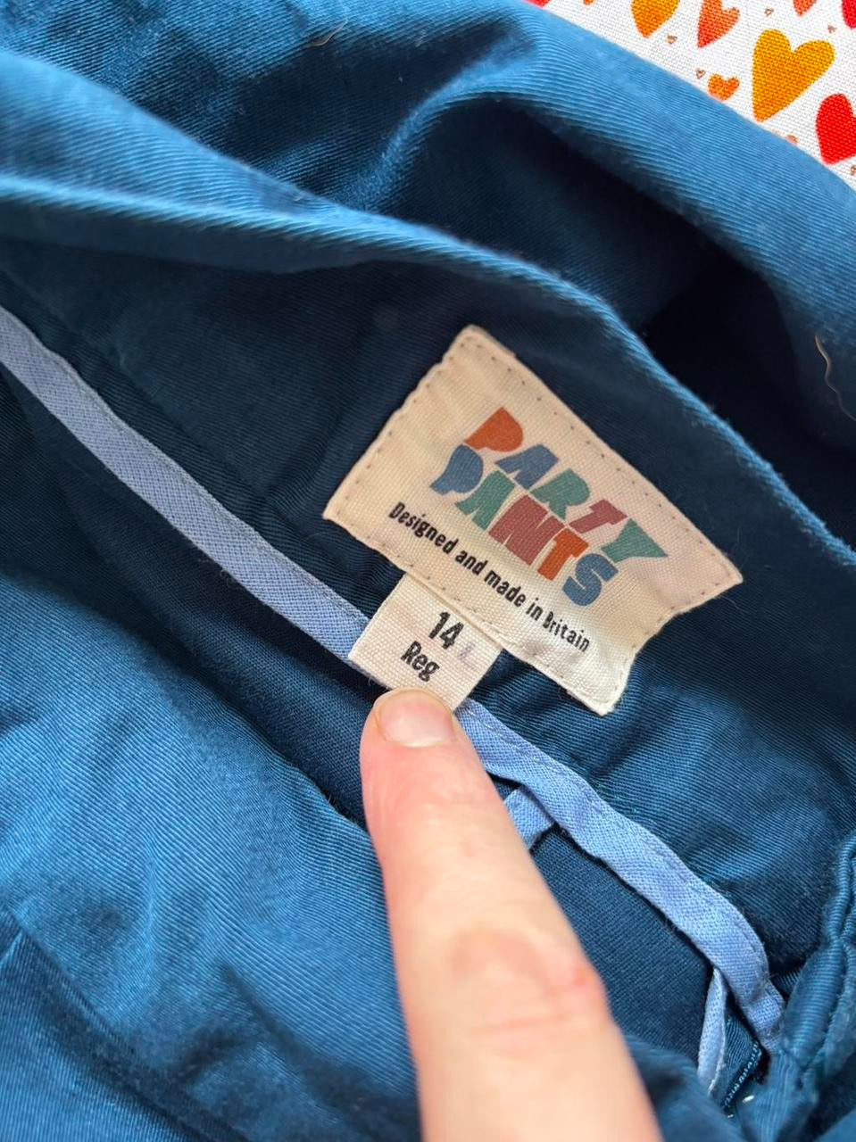 Blue trousers with frill 14