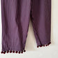Purple stripe trousers with pom poms 16