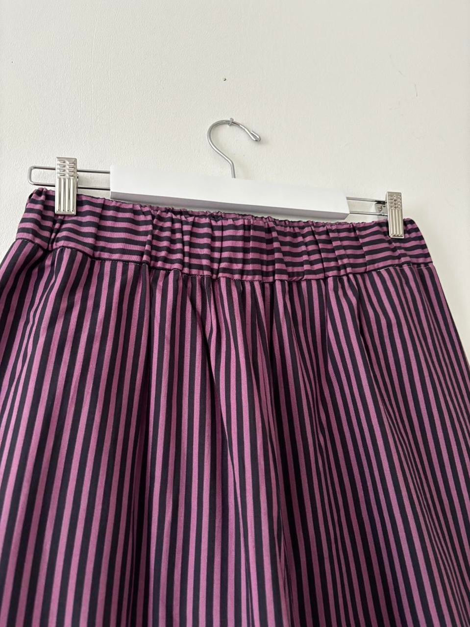 Purple stripe trousers with pom poms 16