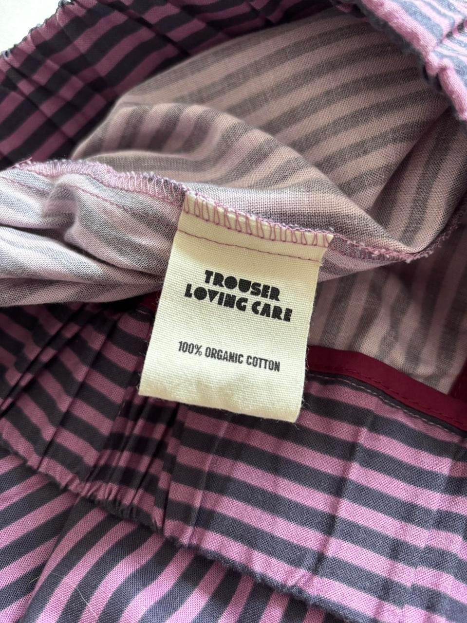 Purple stripe trousers with pom poms 16