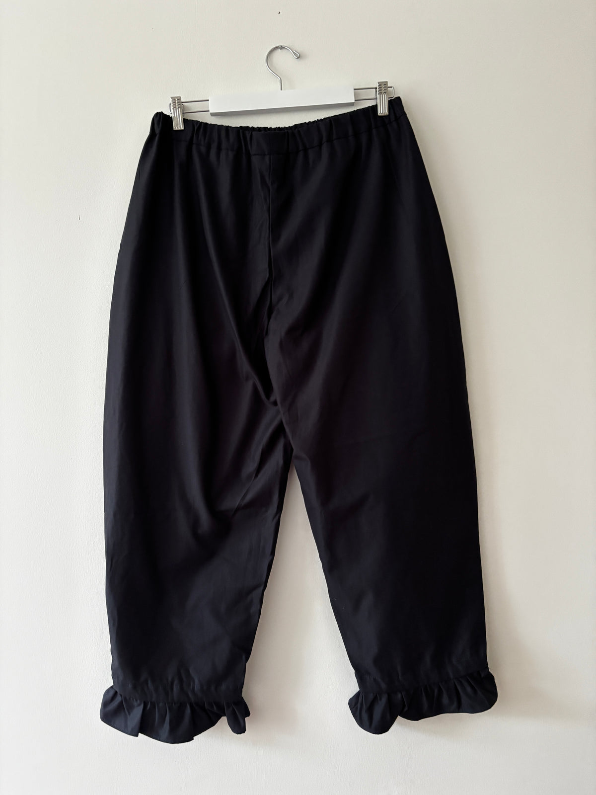 Navy Barrel Leg Trousers with Frill 14