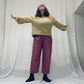 Heart barrel-leg trousers