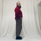 Leopard barrel-leg trousers