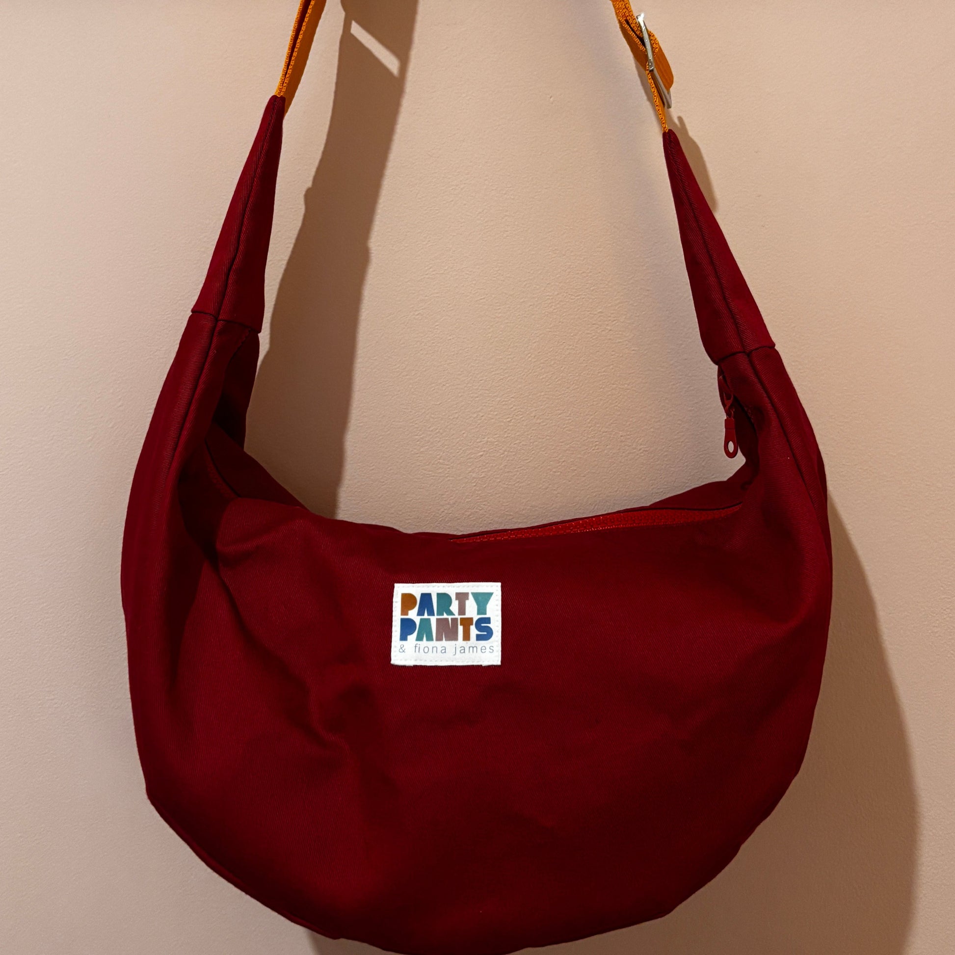 Red and orange moon bag