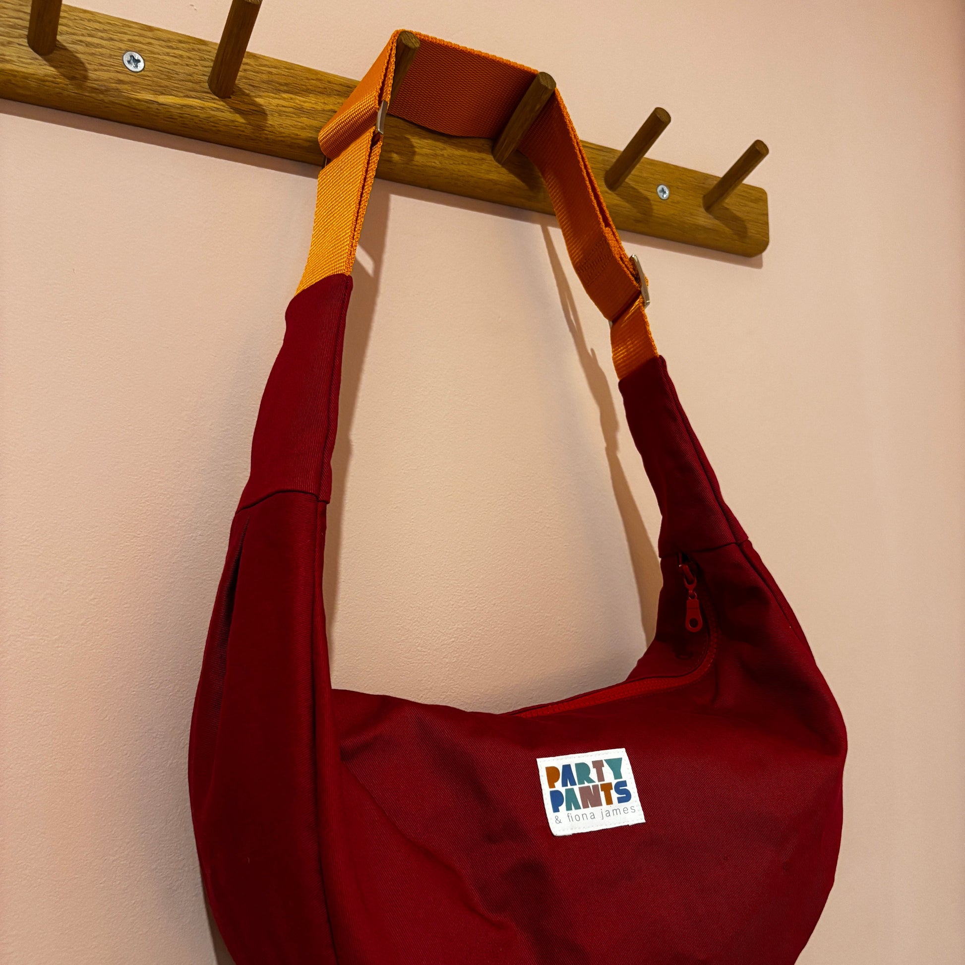 Red and orange moon bag