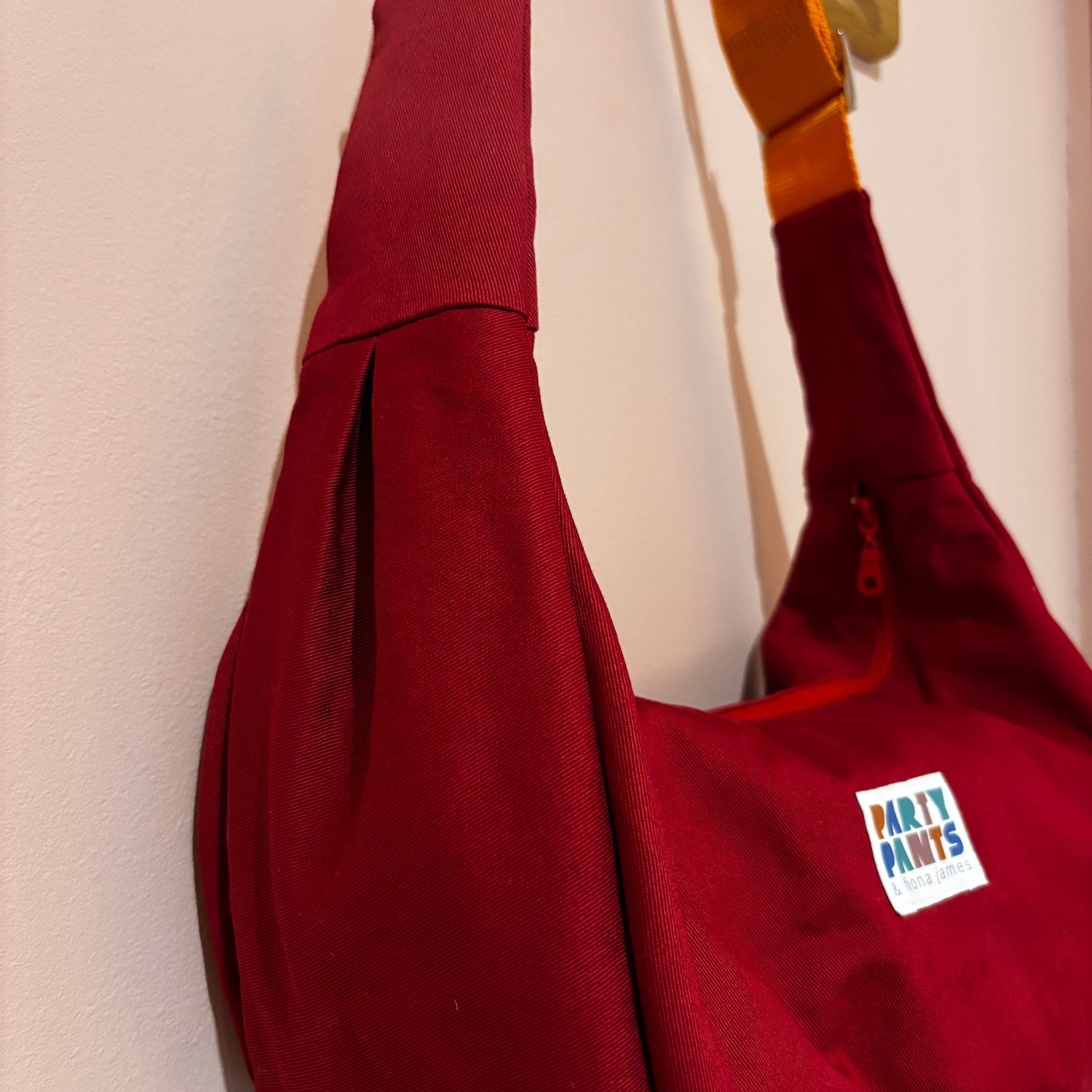 Red and orange moon bag