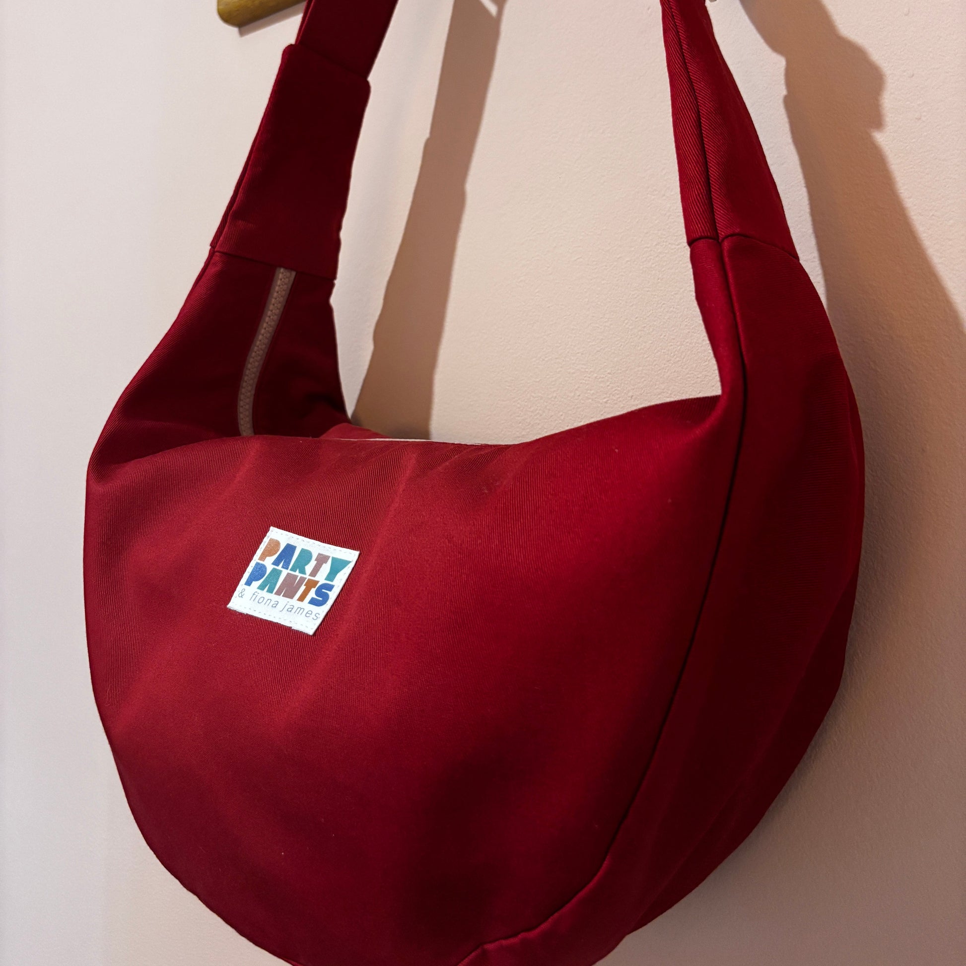 Red and pink moon bag